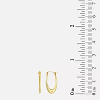 10K Gold 14.5mm Oval Hoop Earrings