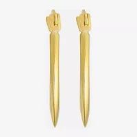 10K Gold 14.5mm Oval Hoop Earrings