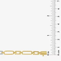 Diamond Addiction (G-H / I1-I2) 14K Gold Over Silver 7.5 Inch Round Link Bracelet