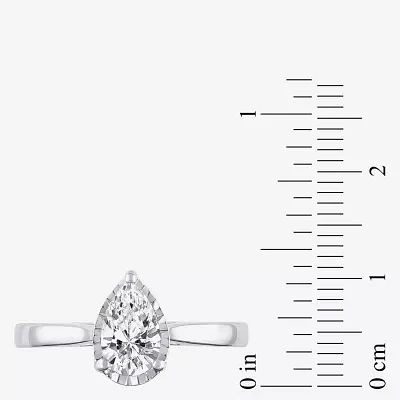 (H-I / Si2) Womens 3/4 CT. Lab Grown White Diamond 10K Gold Pear Solitaire Engagement Ring