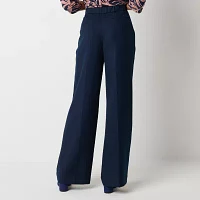 Liz Claiborne-Plus Tailored Classic Fit Wide Leg Trouser