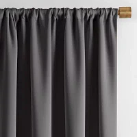 Elrene Home Fashions Vanderbilt Energy Saving Blackout Rod Pocket Single Curtain Panel