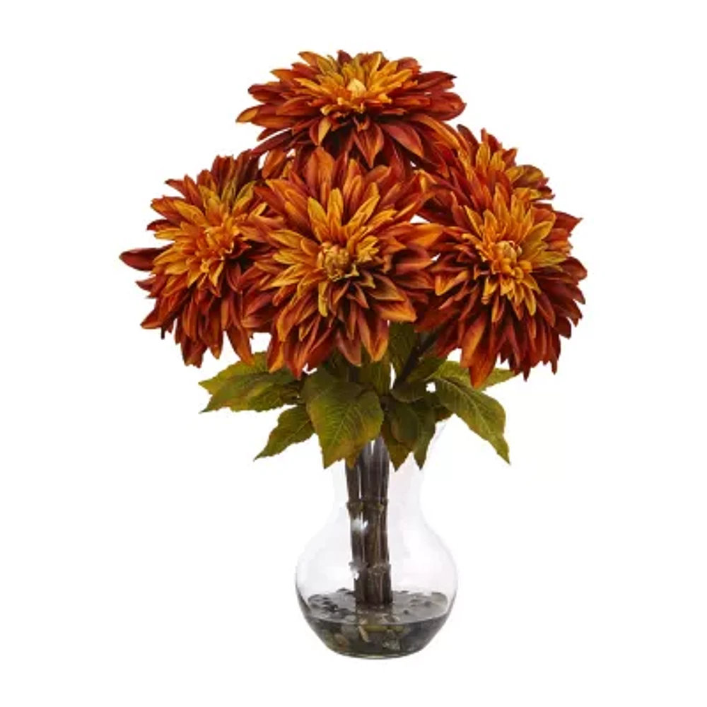 Nearly Natural 17in Faux Dahlia Floral Arrangement