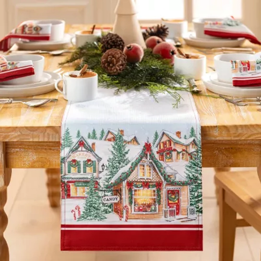 Elrene Home Fashions Storybook Christmas Table Runner