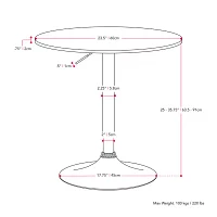 Adjustable Height Round Bar Table
