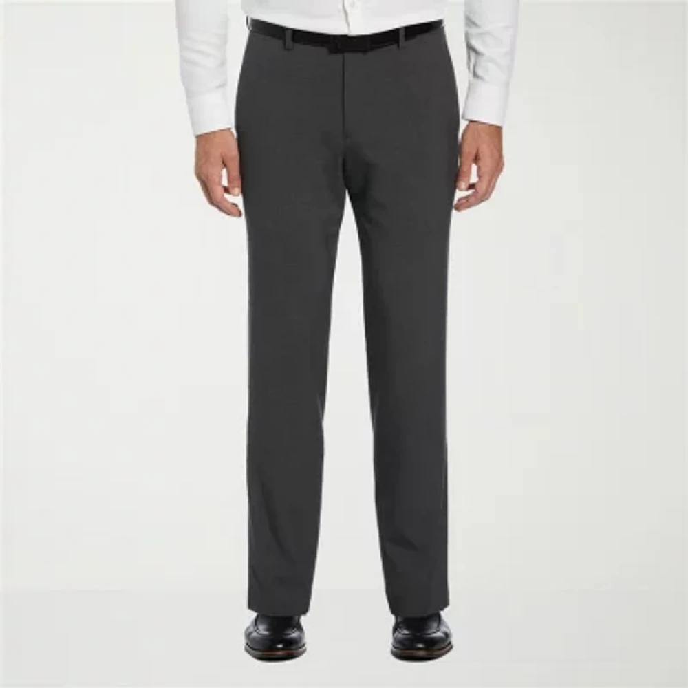 Savane Eco Tech Heather Mens Slim Fit Flat Front Dress Pant