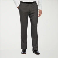 Savane Premium Stretch Gabardine Mens Straight Fit Flat Front Dress Pant