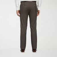 Savane Premium Stretch Gabardine Mens Straight Fit Flat Front Dress Pant