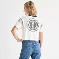 Arizona Womens Juniors Crew Neck Short Sleeve T-Shirt