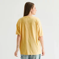 Arizona Juniors Womens Crew Neck Short Sleeve Graphic T-Shirt