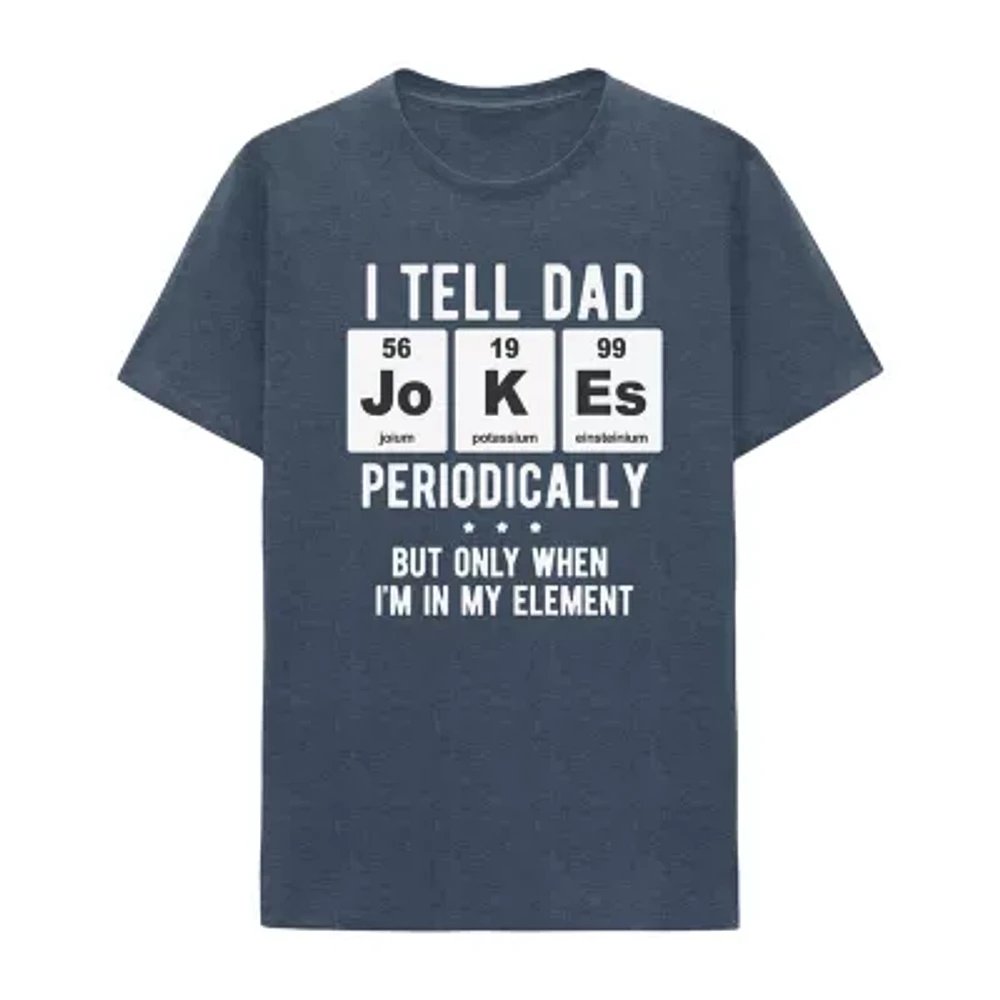 Mens Short Sleeve Dad Jokes Graphic T-Shirt