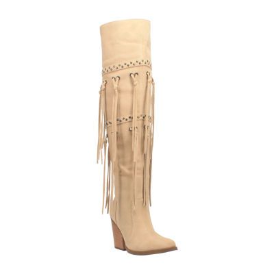 Dingo Womens Witchy Block Heel Over the Knee Boots