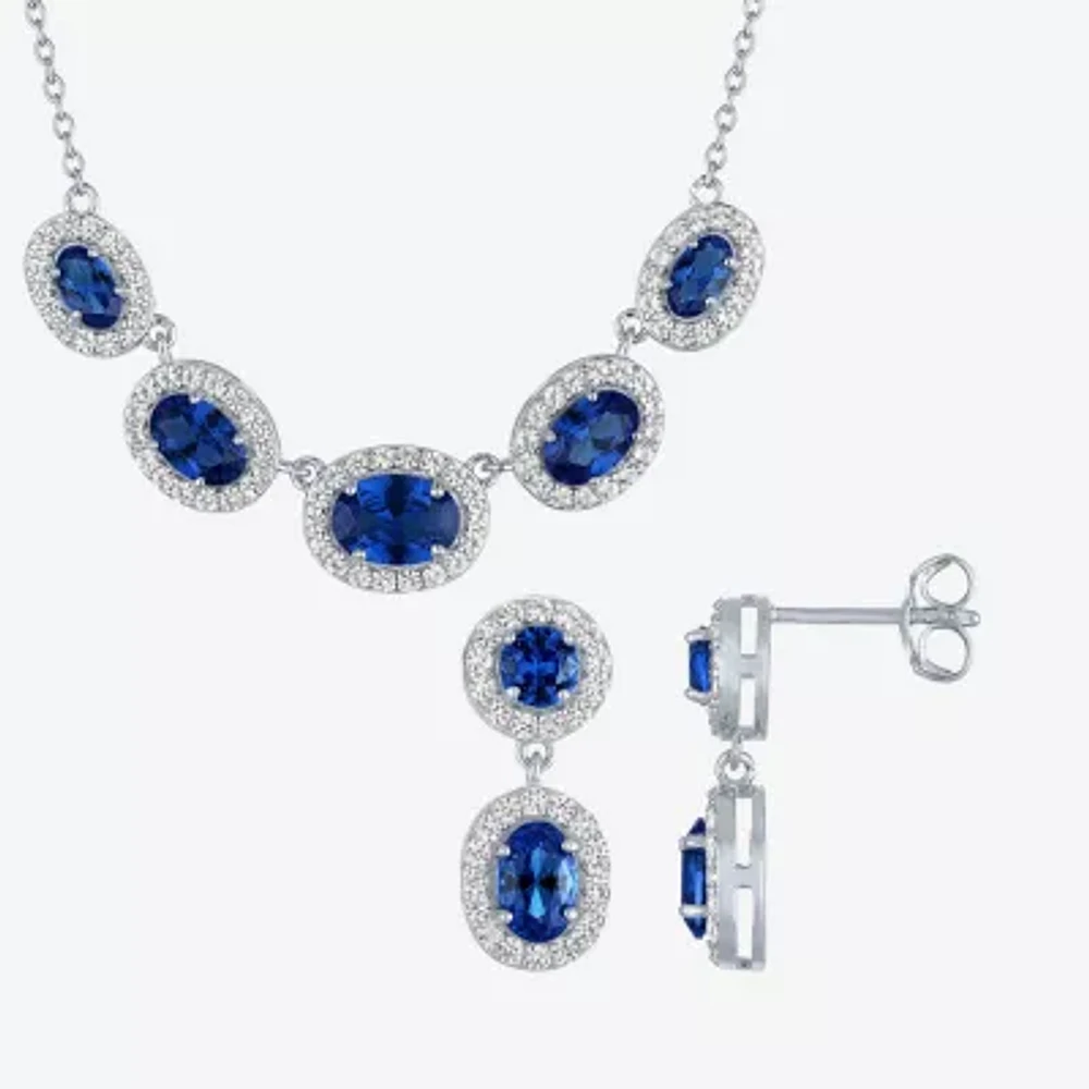 Lab-created Gemstone Sterling Silver 2-pc. Jewelry Set