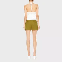 Forever 21 Split Twill Cargo Womens High Rise A-Line Skirt-Juniors