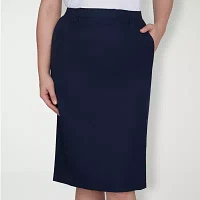 Alfred Dunner Classics Womens Pencil Skirt