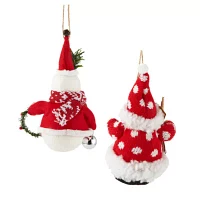 North Pole Trading Co. Holiday Santa Snowman Set 2-pc. Christmas Ornament