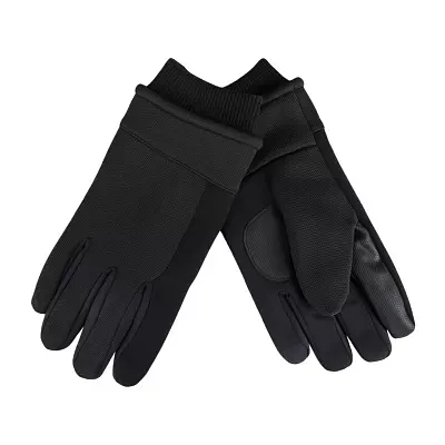 Dockers Leather W/ Ribbed Cuff Cold Weather Gloves