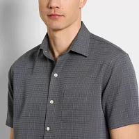 Van Heusen Big and Tall Mens Regular Fit Short Sleeve Button-Down Shirt