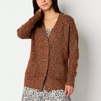 a.n.a Womens Long Sleeve Button Open Front Cardigan