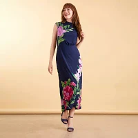 Clover And Sloane Womens Sleeveless Floral Maxi Dress