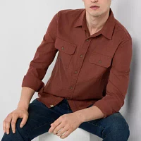 mutual weave Mens Long Sleeve Button-Down Utility Shirt