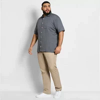 Van Heusen Big and Tall Mens Regular Fit Short Sleeve Button-Down Shirt