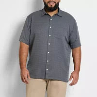 Van Heusen Big and Tall Mens Regular Fit Short Sleeve Button-Down Shirt