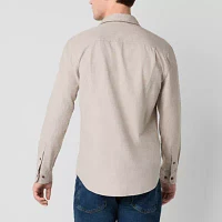 mutual weave Mens Long Sleeve Button-Down Utility Shirt