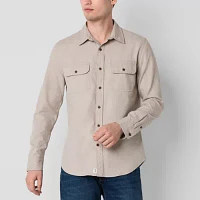 mutual weave Mens Long Sleeve Button-Down Utility Shirt