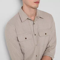 mutual weave Mens Long Sleeve Button-Down Utility Shirt