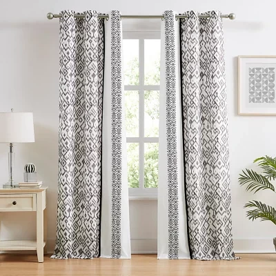 Stratford Park Anis Light-Filtering Grommet Top Set of 2 Curtain Panel