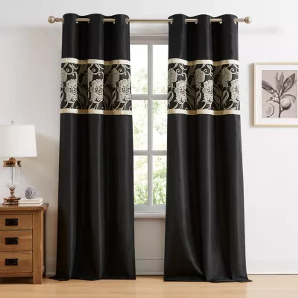 Stratford Park Katelin Grommet Top Light-Filtering Set of 2 Curtain Panel