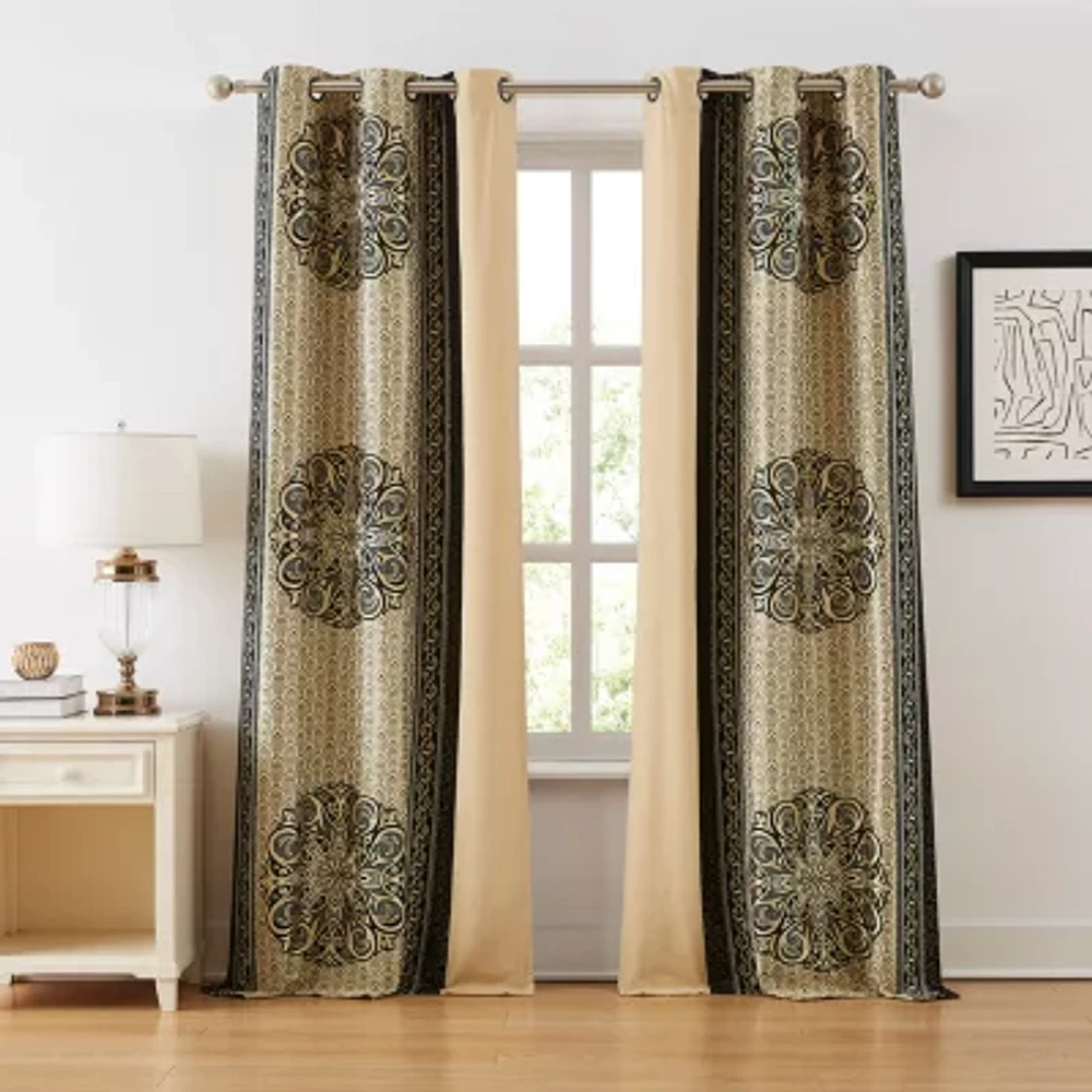 Stratford Park Austin Grommet Top Light-Filtering Set of 2 Curtain Panel