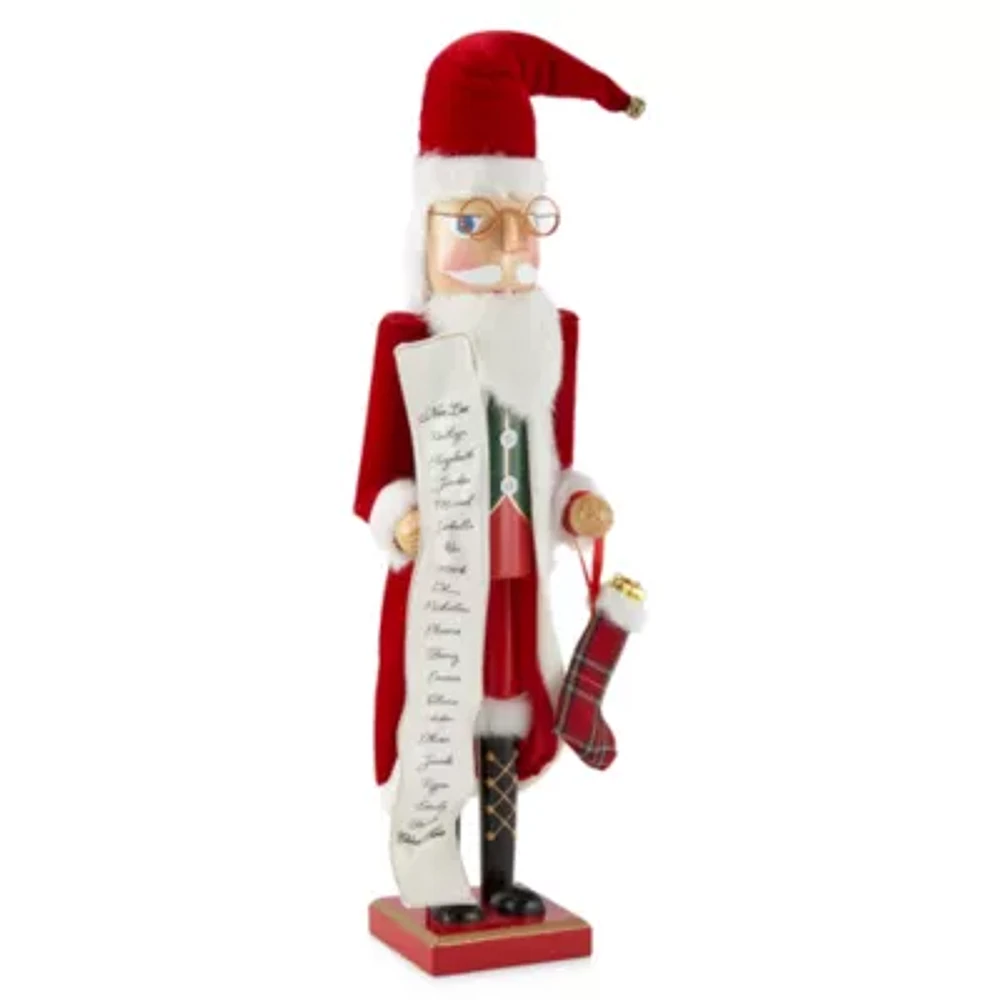 North Pole Trading Co. 24in List Santa Christmas Nutcracker