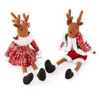 North Pole Trading Co. 2-pc. Shelf Sitter Set Christmas Tabletop Decor