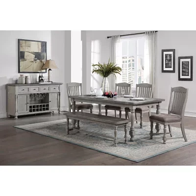 Rectangular Wood-Top Dining Table