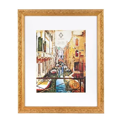 Concepts In Time 8 X 10 Gold Resin Wavy 1-Opening Tabletop Frame