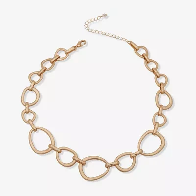 a.n.a Gold Tone Womens 16 Inch Collar Necklace