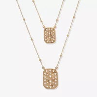 a.n.a Gold Tone Womens 18 Inch Strand Necklace