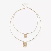 a.n.a Gold Tone Womens 18 Inch Strand Necklace