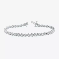 Womens 1 CT. T.W. Lab Grown White Diamond 10K Gold 7.5 Inch Tennis Bracelet