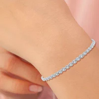 Womens 1 CT. T.W. Lab Grown White Diamond 10K Gold 7.5 Inch Tennis Bracelet