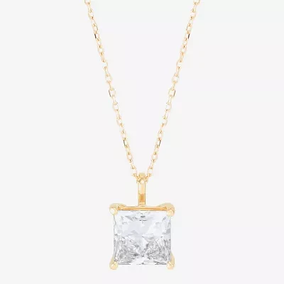 Womens 3 CT. T.W. Lab Grown White Diamond 14K Gold 18 Inch Pendant Necklace