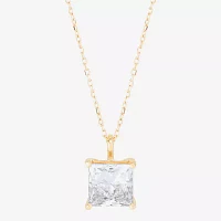 Womens 3 CT. T.W. Lab Grown White Diamond 14K Gold 18 Inch Pendant Necklace