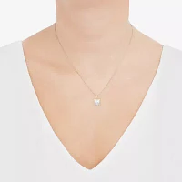 Womens 3 CT. T.W. Lab Grown White Diamond 14K Gold 18 Inch Pendant Necklace