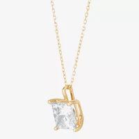 Womens 3 CT. T.W. Lab Grown White Diamond 14K Gold 18 Inch Pendant Necklace