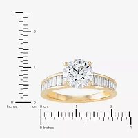 Womens 2 3/4 CT. T.W. Lab Grown White Diamond 10K Gold Round Side Stone Engagement Ring