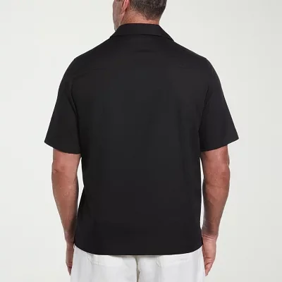 Cubavera Big and Tall Mens Regular Fit Short Sleeve Button-Down Shirt