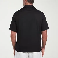 Cubavera Big and Tall Mens Regular Fit Short Sleeve Button-Down Shirt