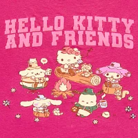 Juniors Womens Off the Shoulder Short Sleeve Hello Kitty Graphic T-Shirt
